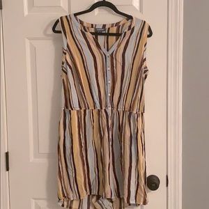Striped Tank Top Romper | size 2x